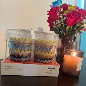 🆕😍 Missoni set of 4 tumblers cups